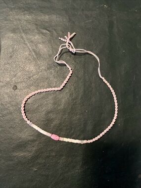 Pink Beaded Choker Necklace